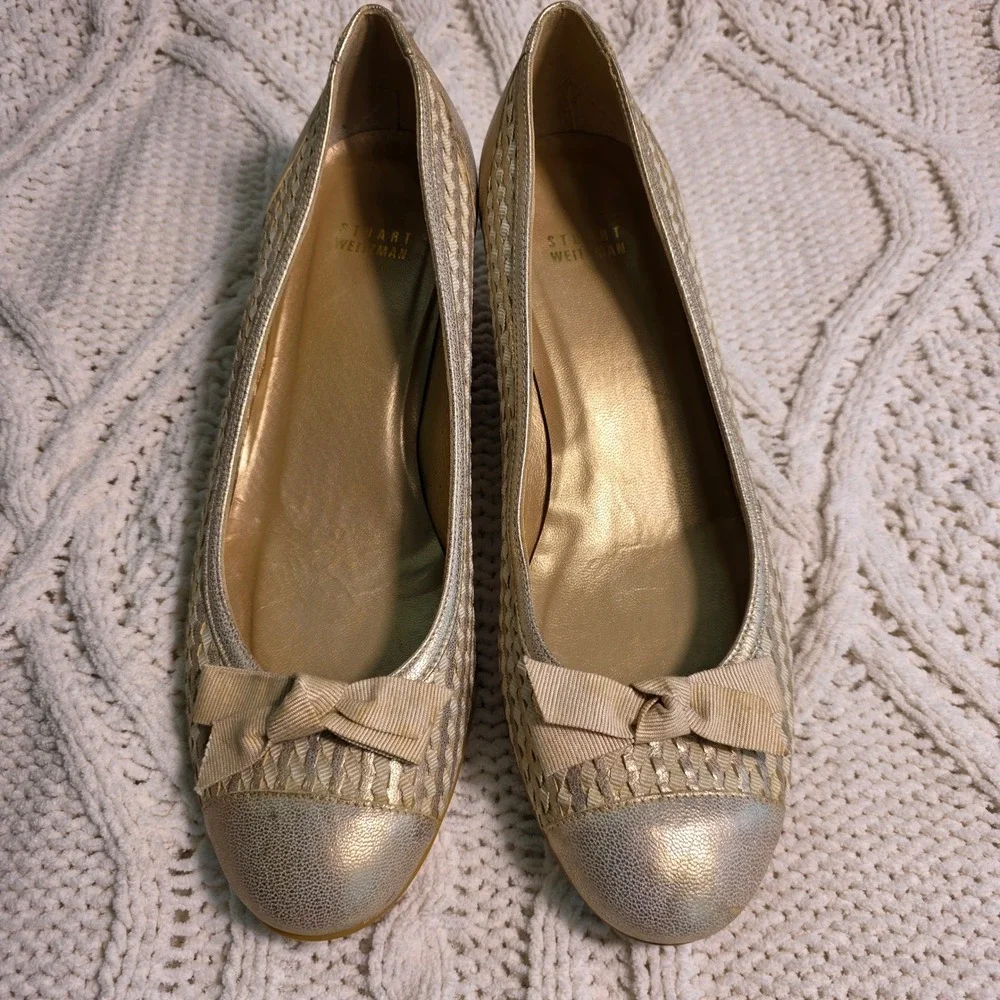Stuart Weitzman woven finish
